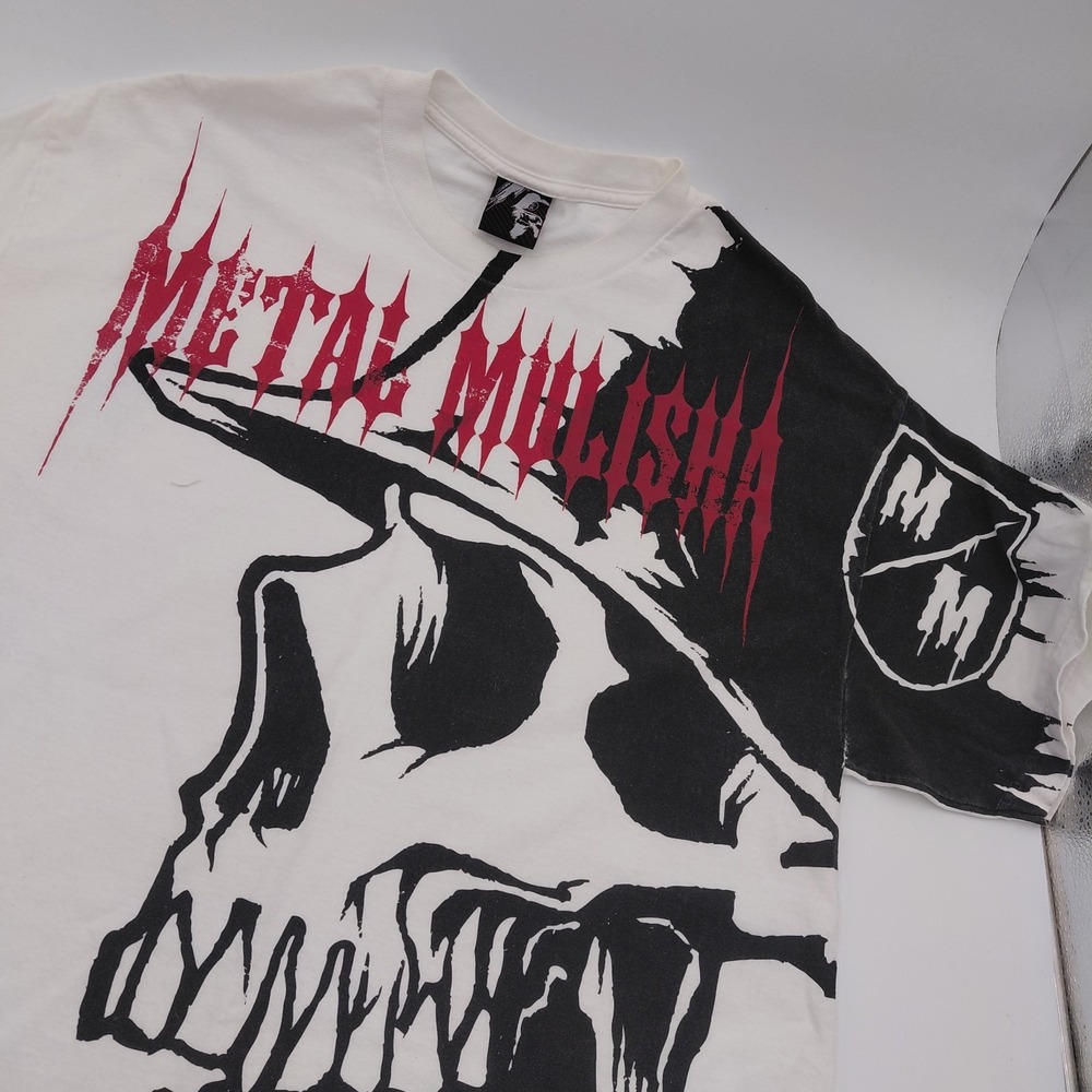 Vtg Metal Mulisha T Shirt Mens XL White Grunge Short Sleeve Y2K 90s Streetwear